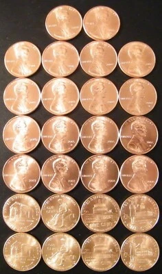 2000-2009 P&D Lincoln Bicentennial Cents from US Mint Sets Copper-Satin Finish - Image 1 of 4