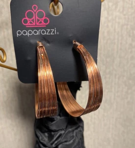 Penny Copper Wire Hoops - Picture 1 of 4