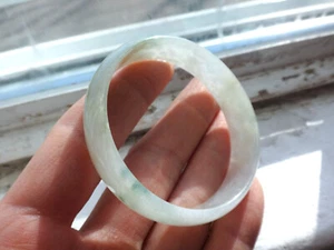 Natürliches echtes A Jadeit Jade eiskaltes grünes Armreifarmband - Bild 1 von 11
