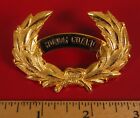 Vintage Obsolete Police Honor Guard Officer Gold Tone Hat Badge Insignia !!