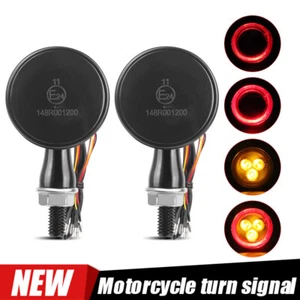 4 Wire Motorcycle Turn Signal Light Indicators Lamp Amber 8mm Side Marker Light - Picture 1 of 15