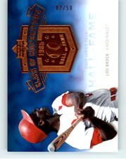2005 Upper Deck Hall of Fame #CC-LB1 Lou Brock 3/50 Class of Cooperstown