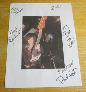 Phil Feit Bassist Autographed Signed 8.5X11 Photo "Adam Bomb" "Billy Idol" - Picture 1 of 3
