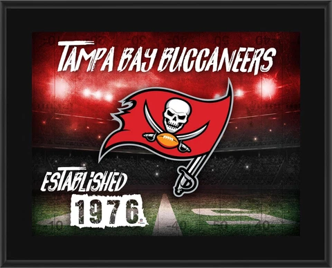 Buccaneers 10.5x13 Sublimated Horizontal Team Logo Plaque - Fanatics Cover
