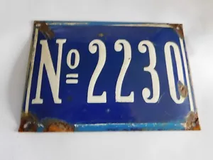 Vintage Original French Street House Number # 2230 -  Enamel Porcelain Sign  - Picture 1 of 3