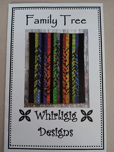 Whirligig Designs Quilt Pattern Family Tree Pieced Woven Braid 54" x 66" - Picture 1 of 2
