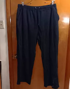 Pacer By Karen Scott Drawstring Stretch Black Pants Womens Sz 2XL 100% Cotton - Picture 1 of 4