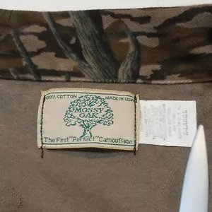 XL Vintage MOSSY OAK Tree Stand Camouflage Twill Mid Length 4 Pocket Jacket 80s 90s - Bild 1 von 12