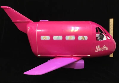 Barbie Doll Jet Airplane Toy Glam Purple Pink Mattel 1999 31" Pilot Flying  - Image 1 of 4