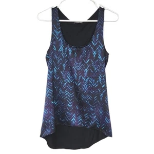 Express Womens Tank Top Size Small S Black Multi Colors Cami Stretch - Picture 1 of 6