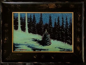Original Signed Framed Impressionist Nocturne Landscape Oil Painting - Picture 1 of 8