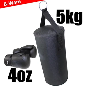 Boxsack mit Boxhandschuhen Kinder 4 oz, 50 cm Sack gefüllt 5 kg zum Aufhängen - Bild 1 von 13
