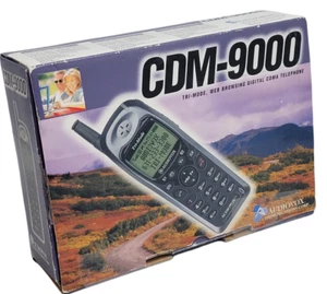Vintage Audiovox CDM-9000 CDMA Cell Phone 2000 In Box Complete & Tested Japan - Afbeelding 1 van 8