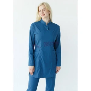 long sleeve scrubs set small,BLUE SCRUBS SET,cotton,nursing scrubs,medical,comfy - Picture 1 of 4
