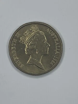 1986 AUSTRALIAN $1 ONE DOLLAR COIN INTERNATIONAL YEAR OF PEACE - Image 1 of 2