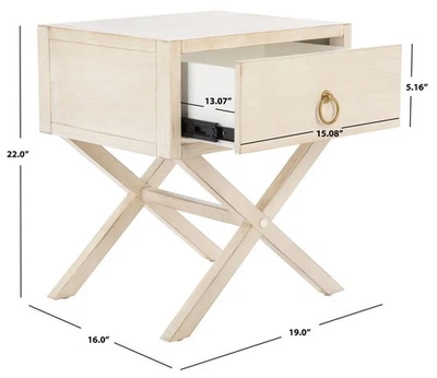 Safavieh SADIE MESITA DE NOCHE 1 CAJÓN, Precio rebajado 2172761442 NST9200B Foto 1 de 4