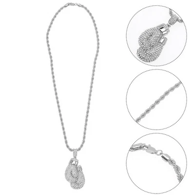  Anhänger Boxhandschuh Statement Kette Boxkette Halskette Schmuck Für Männer - Bild 1 von 4