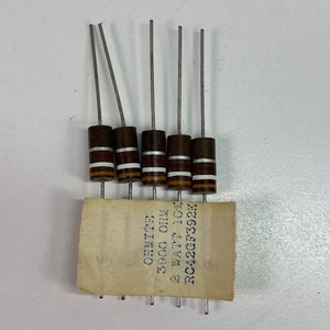 Vintage NOS OHMITE 3900 Ohm 2 Watt 10% RC42GF392K Widerstände (5er Pack) - Bild 1 von 2