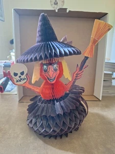 DE COLECCIÓN CARTÓN Y PAPEL CREPÉ BRUJA DECORACIÓN HALLOWEEN - Imagen 1 de 20