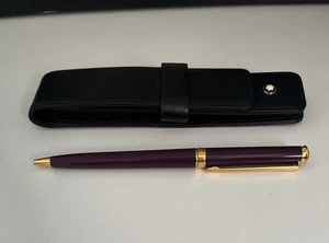 Montblanc Noblesse Oblige Lila Goldrand Kugelschreiber Leder Etui Set Germany - Bild 1 von 13
