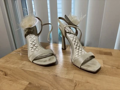 Zapatos Sam Edelman Para Mujer Talla 8 Leana Perla Seda Flor Tacones Novia Elegantes Foto 1 de 4