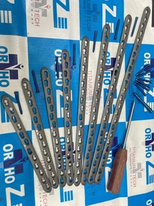 Locking 4.5 / 5mm Broad Plate 12 to 24 Holes & 5mm LCP screw(83 Pcs) Titanium G5 - Picture 1 of 9