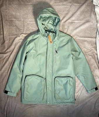 NEW Vans Ski Snowboard Jacket Full Zip Mens M Light Blue Water Repellant - Image 1 of 4