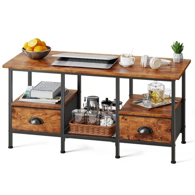 Mesa de centro de 35" con 2 cajones de almacenamiento, mesas de centro pequeñas para salón,... Foto 1 de 4