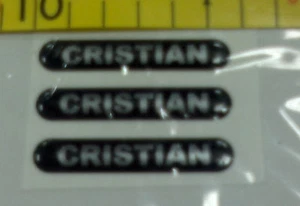 Logo Fregio con Nome in Resina 3 pezzi CRISTIAN - Imagen 1 de 1