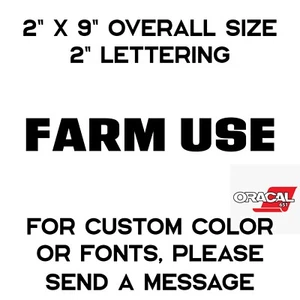 2x Farm Use Vinyl Decal Sticker – DOT Compliant, Weatherproof, Durable - Bild 1 von 2