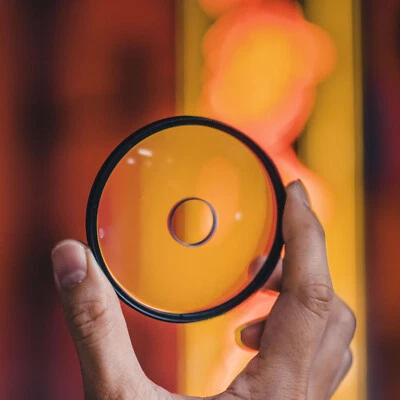 Camdiox Cinepro Circular Swirl glass hole prism filter for video camera Sony - Image 1 of 4