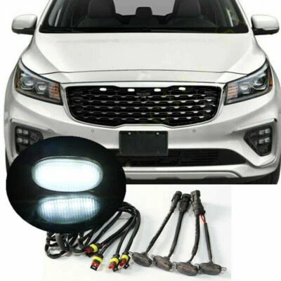 For Kia Sedona 2012-2025 Raptor Style White LED Lamps Front Grill Lights kits Foto 1 de 2
