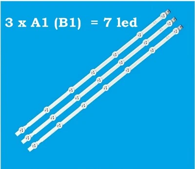 Kit 3 barre strip 7 led x Tv Lg 6916L-1204A A1 B1 B2  32LN5400 32LN540B 32LN577 - Immagine 1 di 4