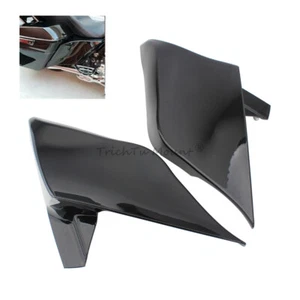 Vivid Black Stretched Extended Side Cover Panel Fit For Harley Touring 2009-2013 - Picture 1 of 15