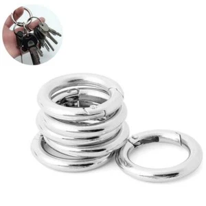 20/50PCS Mini Kreis Karabiner Karabinerhaken Haken Schlüsselanhänger Wanderring - Bild 1 von 10