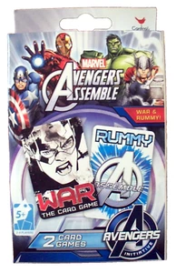 NEW MARVEL AVENGERS ASSEMBLE PLAYING CARD GAME SET - 2 DECKS - WAR & RUMMY - Picture 1 of 3