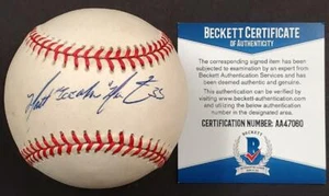 Matt "Ice Man" Mantei autograph signed NL Baseball BAS COA Diamondbacks Marlins - Picture 1 of 3