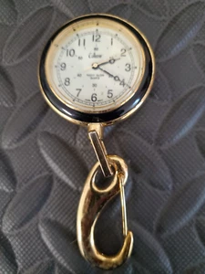 Collezio Keychain Gold Toned Pocket Watch Night Glow Quartz Repair or parts - Picture 1 of 3