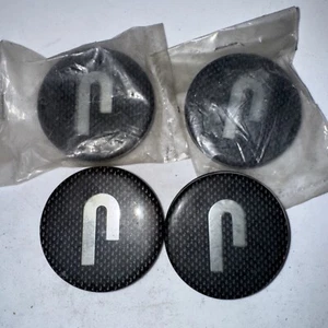2 3/8 Niche Carbon Style Wheel Rims Hub Center Cap NIC2025 Set 4 - Picture 1 of 10