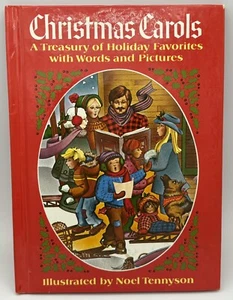 1981 Christmas Carols Illustrated by Noel Tennyson HC Book Random House - Imagen 1 de 6