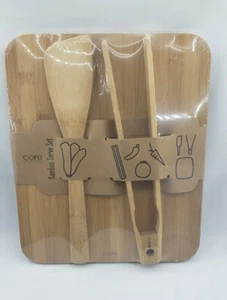 Causebox Fall 2020 Core Bamboo Serve Set Cutting Chopping Board Spatula Tongs - Imagen 1 de 5