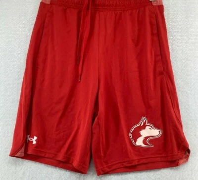 Pantalones Cortos Atléticos Under Armour Para Hombres UA Locker Frente Plano Cintura Elástica Rojo Talla M Foto 1 de 4