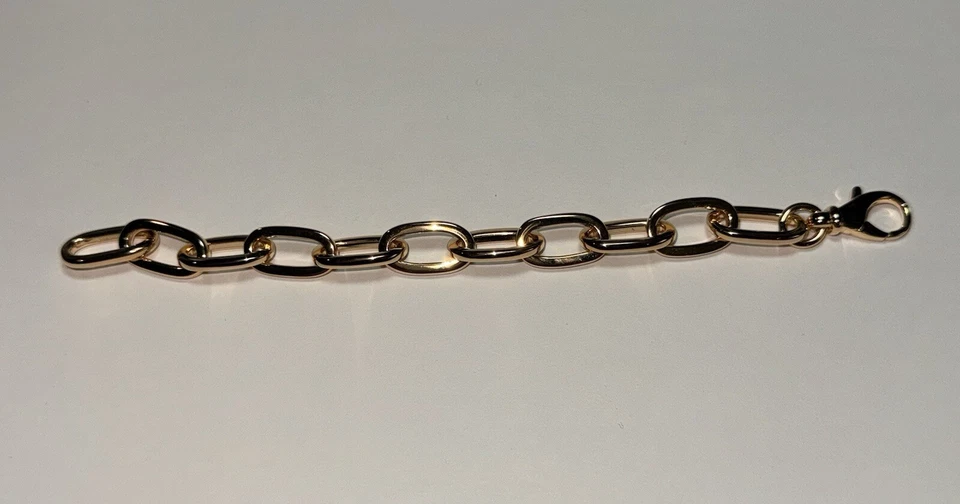 18k Gold Paperclip Bracelet, 7.5 Inches, Luxury Women’s Bracelet - Image 1 of 4