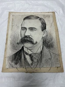 1897 PGH Newspaper Illustration W.H. Keech By Artist William Batch Pittsburgh - Picture 1 of 12