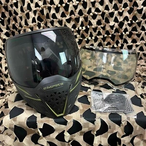 NEW Empire EVS Paintball Mask - Black/Olive w/ Ninja & Clear Lenses (21727) - Picture 1 of 11