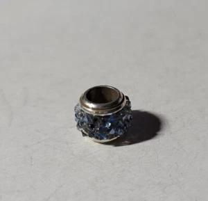 Brighton CRYSTAL ROCKS BLUE Silver Add ABC Slide Spacer Charm, NWOT - Picture 1 of 3
