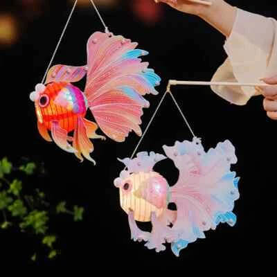 Diy Chinese Craft Handmade Diy Lantern Kit Lanterns Goldfish Diy Kit for Kids - Image 1 of 4