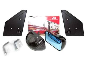 APR FORMULA GT3 CARBON FIBER MIRRORS FOR MITSUBISHI LANCER EVO 03-07 CB-483032B - Foto 1 di 4