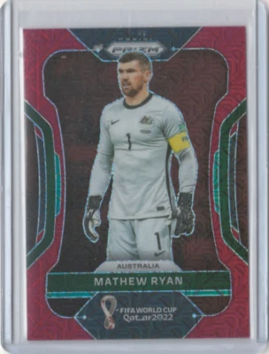 2022 Panini Prizm World Cup Qatar Red Mojo Prizm /99 Mathew Ryan #286 - Image 1 of 2