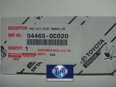 PASTILLAS DE FRENO DELANTERAS OEM TOYOTA OEM 07-17 TUNDRA/Sequoia OEM 04465-0C020 Foto 1 de 3